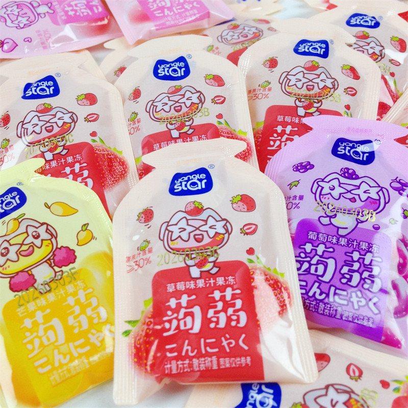 养乐星蒟蒻果冻0脂儿童零食小吃办公休闲食品解馋吸吸果冻糖果