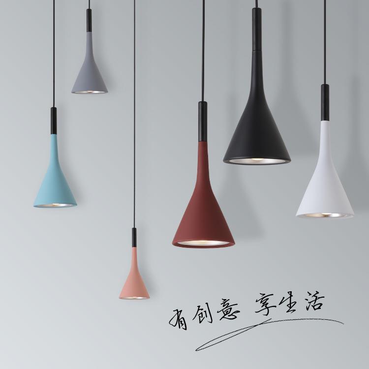 北欧设计师卧室床头吊灯现代简约软装餐厅吧台走廊理发店单头吊灯