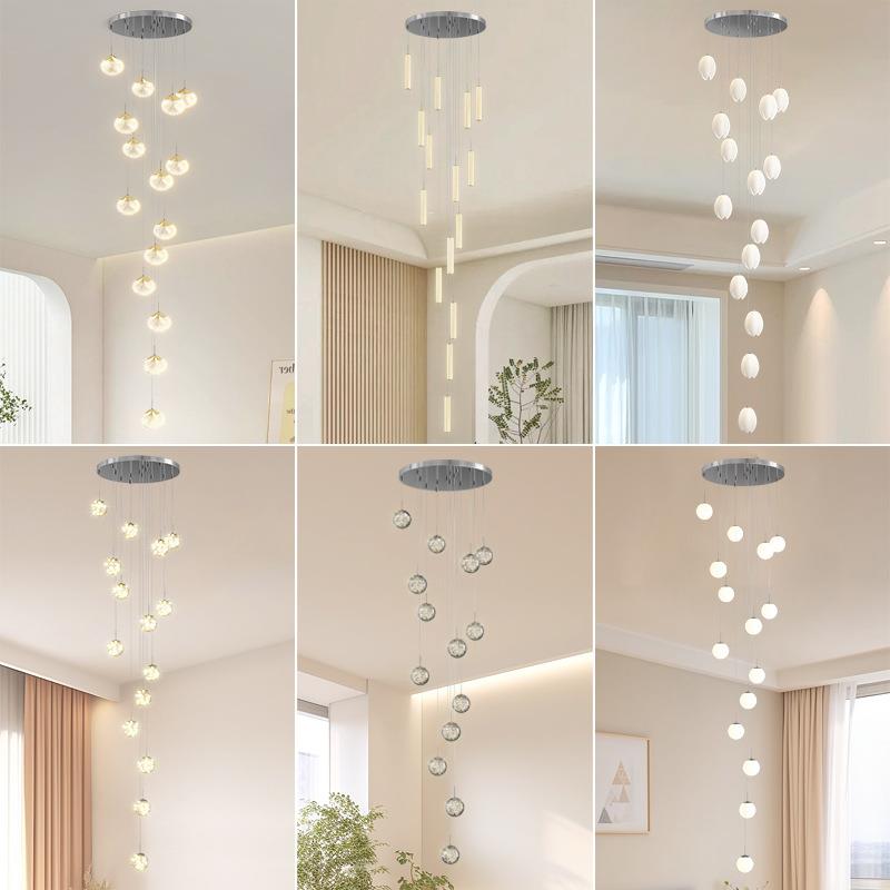 楼梯吊灯2025年新款loft复式楼旋转楼中楼现代简约灯诧寂中山灯具