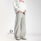 2026年春夏宽松cleanfit百搭长裤 情侣弯刀浅灰色休闲裤 潮 美式 DAL