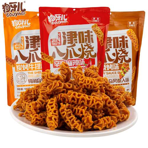 狗牙儿八爪烧网红膨化零食充饥