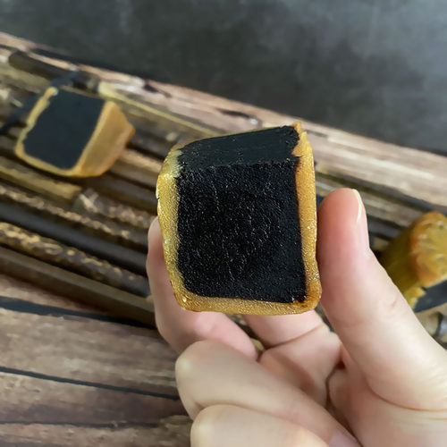 酒家散装单个广式月饼纯红黑豆沙