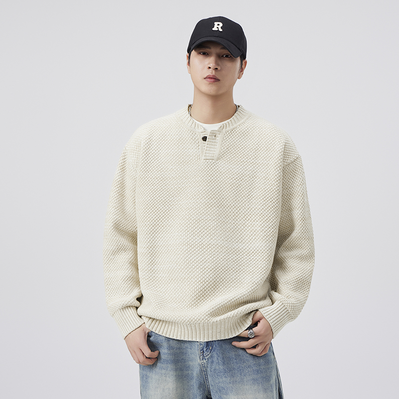 NBKY老钱风亨利领针织衫男2025秋