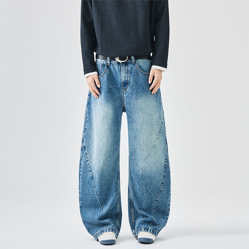 NBKY复古牛仔裤男2025秋冬新款