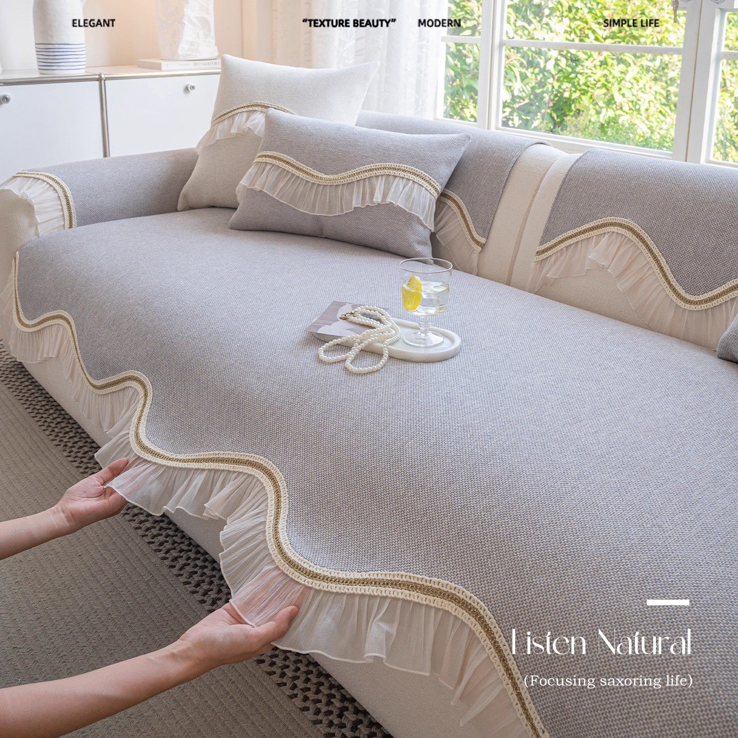 法式奶油风沙发垫2025新款高级感坐垫四季通用防滑皮沙发套罩盖布,居家布艺,沙发垫,淘宝优惠券,粉丝福利购,淘宝优惠卷