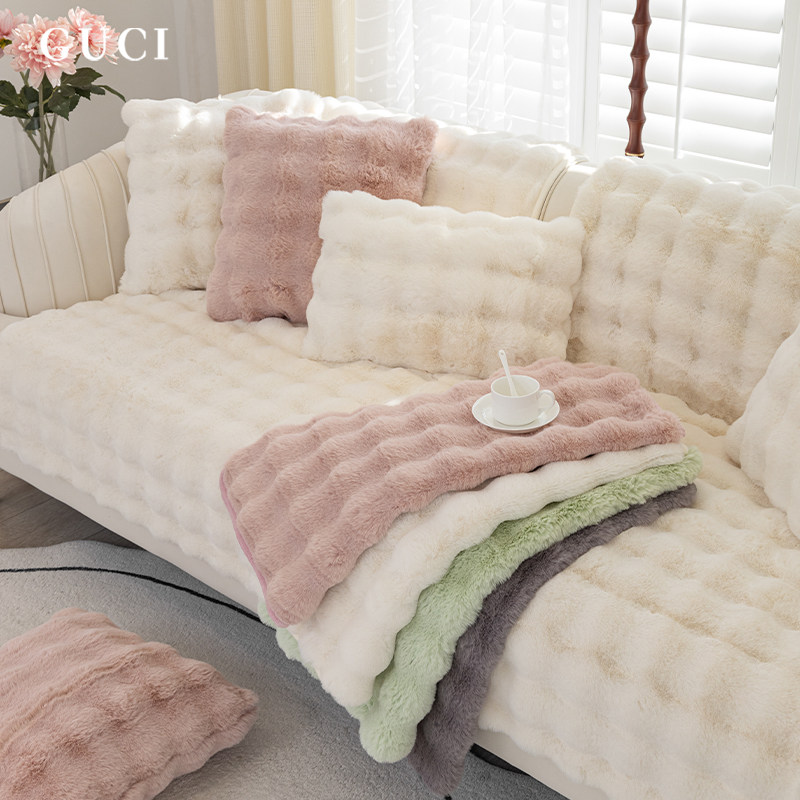 冬款毛绒沙发垫加厚坐垫子兔毛绒冬季新款防滑高档沙发套罩盖布巾,居家布艺,沙发垫,淘宝优惠券,粉丝福利购,淘宝优惠卷
