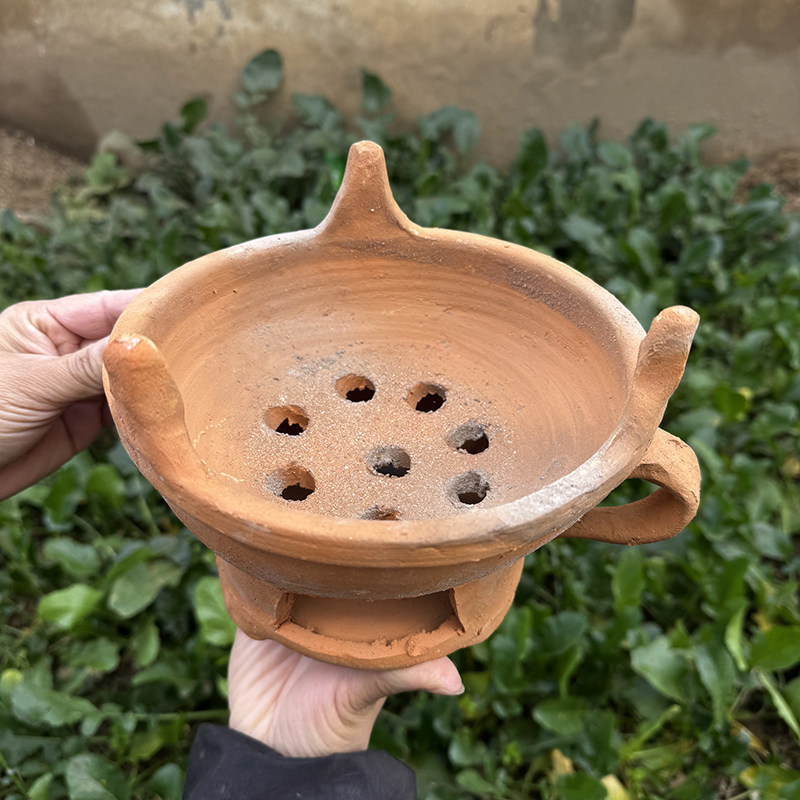 金寨泥炉子纯手工制作老式陶土耳炉耳锅子红泥老款改良烧制泥炉