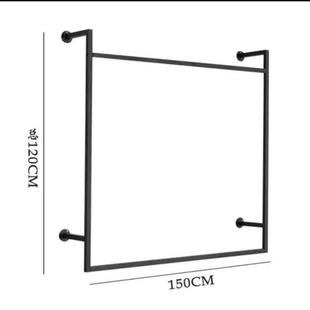 侧挂壁挂式 展示架落地式 店货架男女上墙式 铁艺服装 挂衣架陈列架