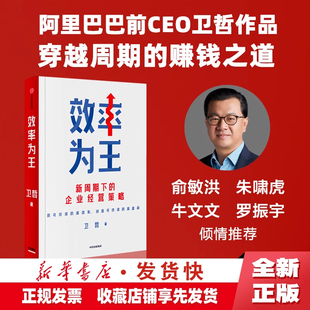 【正版书籍】 效率为王 阿里巴巴前CEO卫哲作品 泡泡玛特 新周期下的企业经营策略 降低成本 提高效率 卫哲著 中信