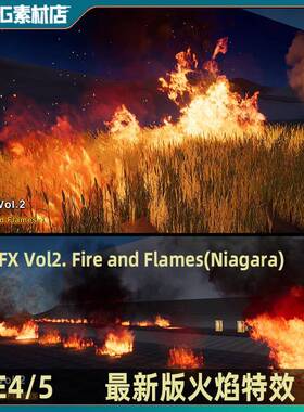 UE4虚幻ue5 奶瓜火焰火把烛光特效M5 VFX Vol2. Fire and Flames