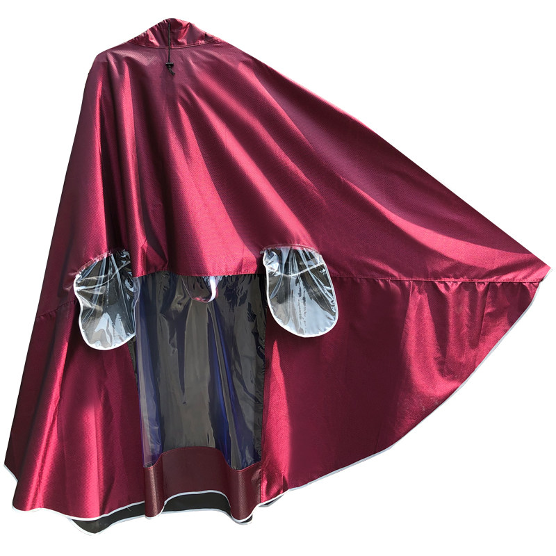 2021新款2人超大红叶雨披二轮电动电瓶车加大加厚摩托车雨衣双人