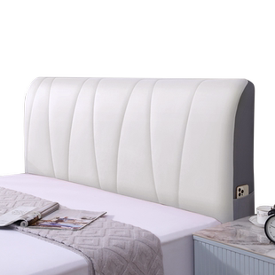 床头套罩2023新款轻奢科技布全包夹棉加厚高档皮木床靠背软包高端