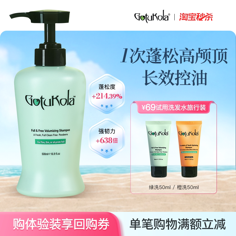 【秒杀专属 回购有礼】gotukola狗头洗发水尝鲜装50ml15ml图片