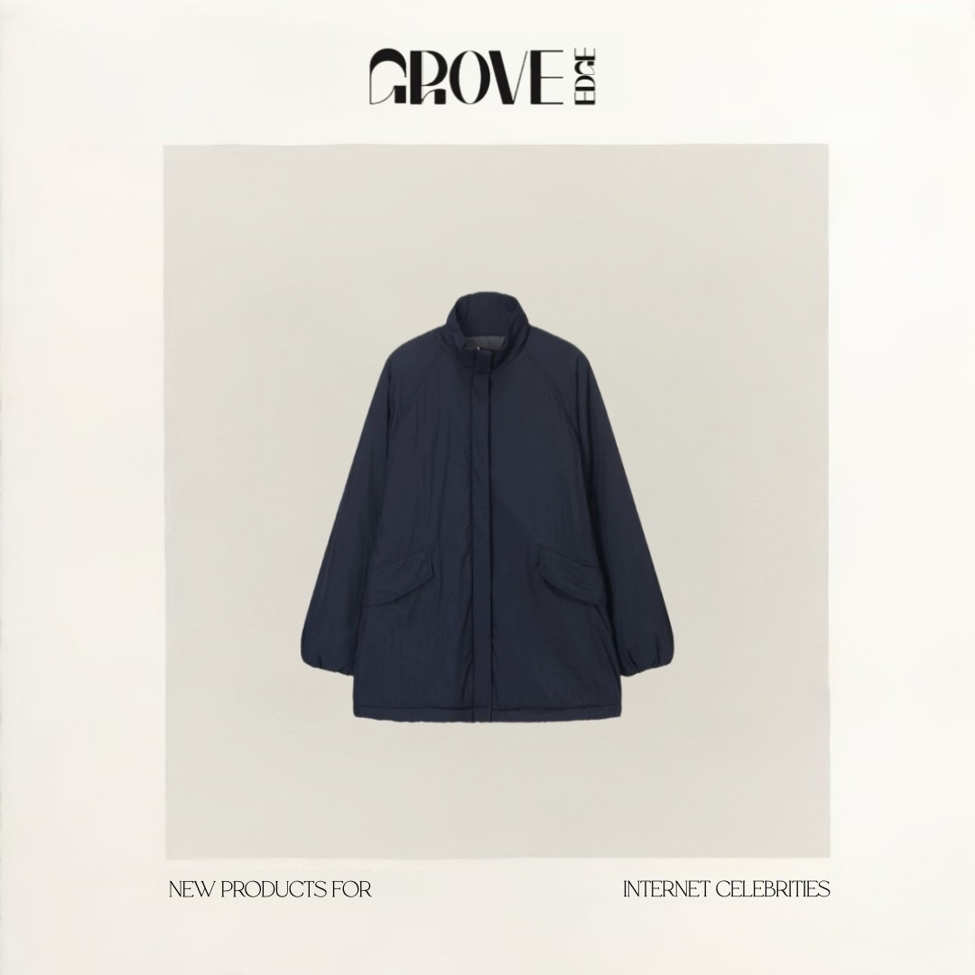 【现货】GROVE EDGE冬新款韩国设计师休闲翻领毛毛里抽绳长款外套,女装/女士精品,棉衣/棉服,淘宝优惠券,粉丝福利购,淘宝优惠卷