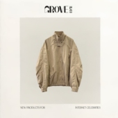 现货 GROVE EDGE秋季 宽松休闲立领撞色格纹内衬工装 夹克外套女