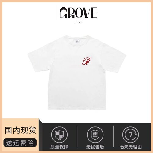 【现货】GROVE EDGE美式宽松短袖T恤休闲运动小众设计感圆领上衣