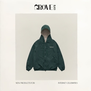 EDGE韩国八奶保暖双面摇粒绒连帽卫衣外套宽松套装 GROVE 现货