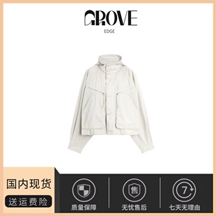 【现货】GROVE EDGE秋新款韩国设计师男女同款降落伞飞行夹克外套