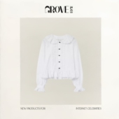 现货 蕾丝花边娃娃领单排扣长袖 GROVE EDGE冬新款 韩版 衬衫 上衣