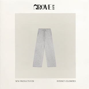 新款 EDGE秋冬季 GROVE 韩国设计师简约松紧腰抽绳针织休闲 现货