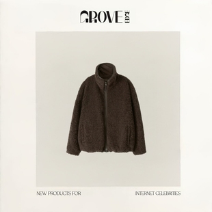 EDGE冬韩国设计师nothing GROVE written两面穿毛绒棉服 现货