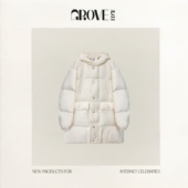 GROVE 现货 EDGE东大门90白鸭绒保暖连帽纽扣大口袋羽绒服外套