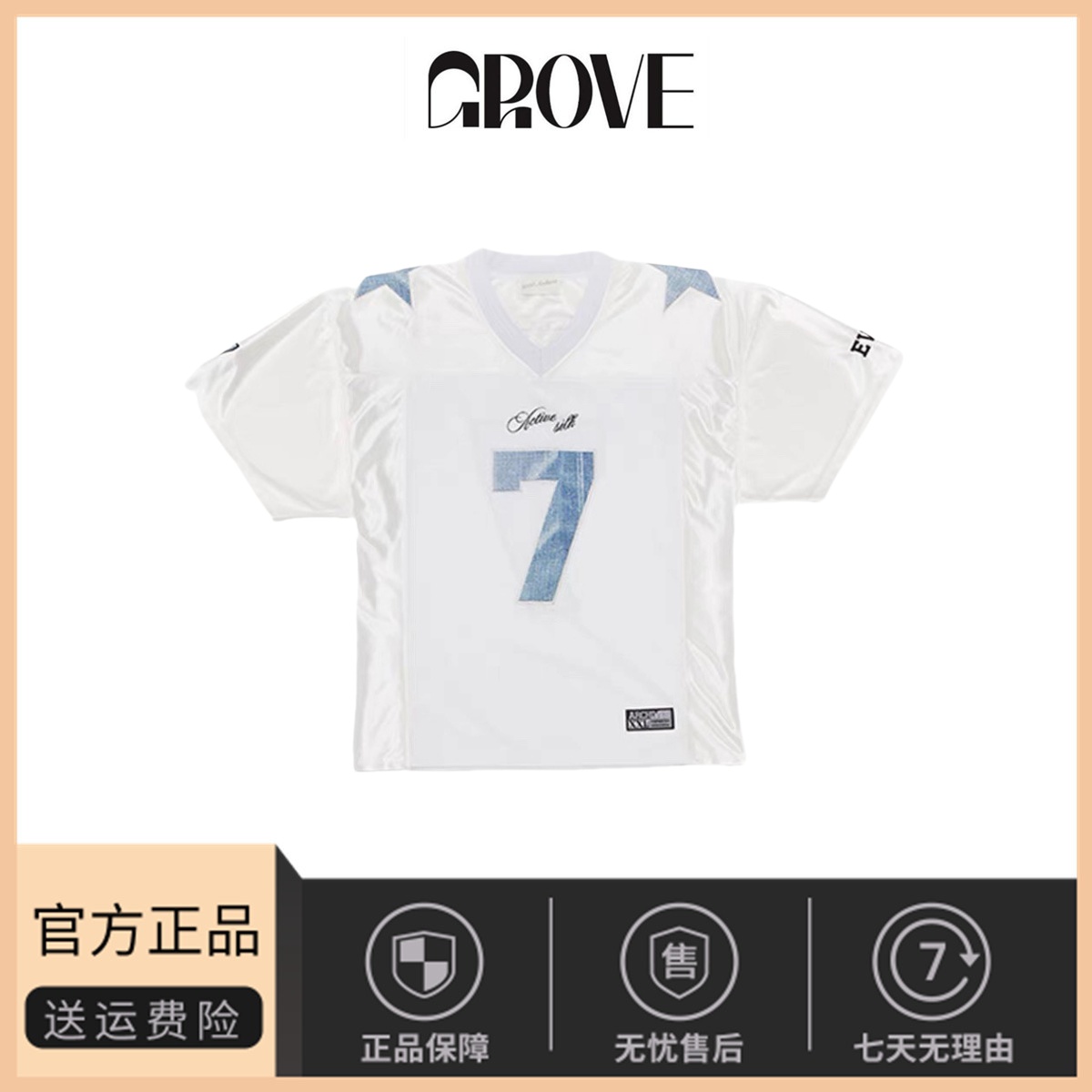 【现货】韩国2000archives球衣数字短袖崔有真NOZE同款上衣T恤夏