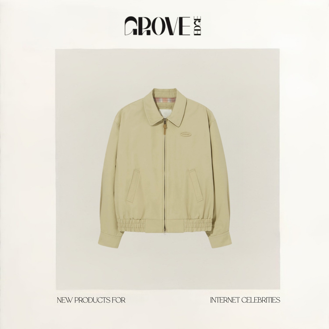 【现货】GROVE EDGE秋季新款韩国设计师车静媛同款小翻领休闲夹克