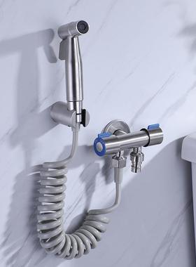 三通角阀34不锈钢加厚生0间4分马桶全卫铜双开喷一P-J024头进二出