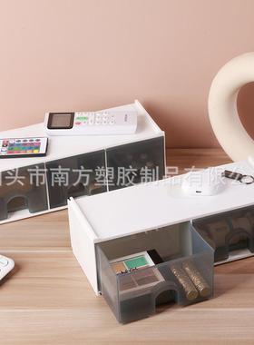 桌面抽屉式收纳挂壁文品具化格妆药品CGG置物架多整理可叠放储物