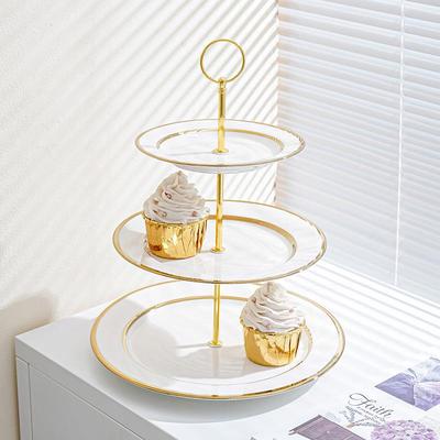 水果盘XTJ-SHGP家用厅茶几多果盘零食盘蛋糕点心层盘轻奢下摆午茶