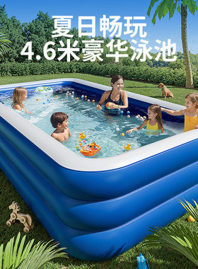 PVC儿童充气游泳池 家用户外大型家庭水池加厚塑料宝宝婴儿泳池