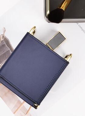 皮质收纳桶香笔化妆刷s桶桌面皮革笔筒美妆刷眉水收IT-PGBT纳盒in