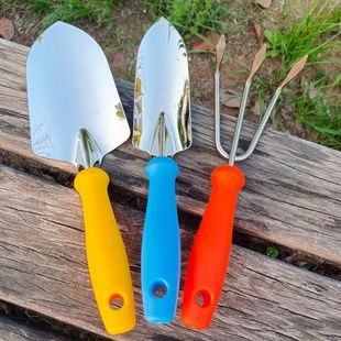 种花铲子家用挖硬土种菜花盆结实耐用不锈钢松土耙子养花专用工具