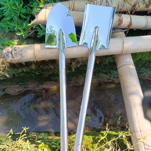 新款加长不锈钢种花铲子铲土挖土清理菜园铁锹车载户外钓鱼工具