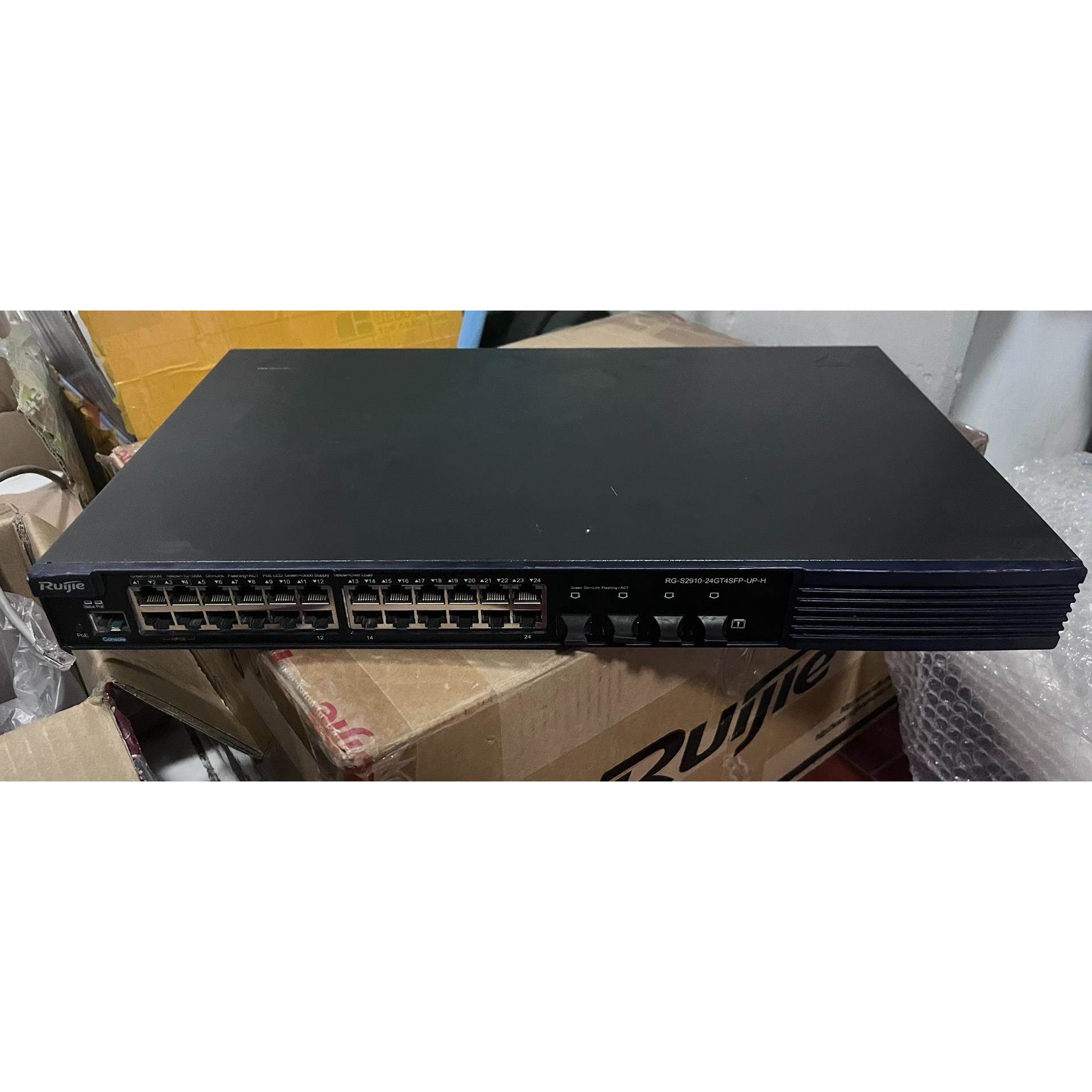 议价9成新锐捷RG-S2910-24GT4SFP-UP-H 交换