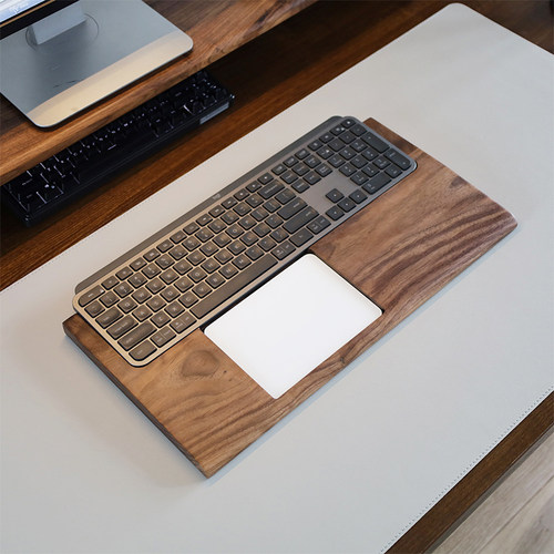 黑胡桃木mxkeys mini键盘手托配MAC苹果妙控板手托键盘底座托支架