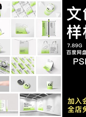 美术博物馆艺术展览文创产品品牌VI提案展示PSD智能贴图样机素材