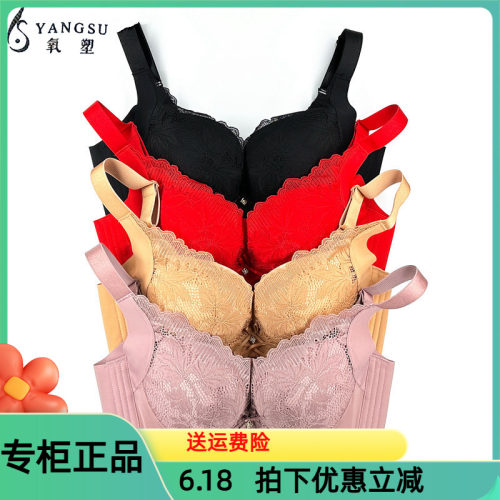 六月玫瑰氧塑文胸8351软钢圈B中厚杯小胸聚拢上托收副乳调整内衣