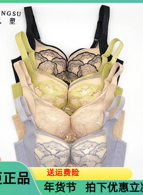 六月玫瑰氧塑文胸软钢圈厚B杯小胸聚拢上托收副乳调整型内衣8401