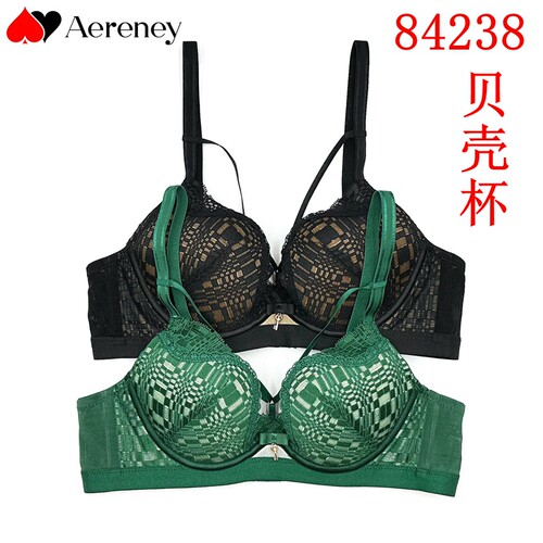 AERENEY爱亦心伊法式性感内衣BC杯软钢圈聚拢贝壳杯透气文胸84238