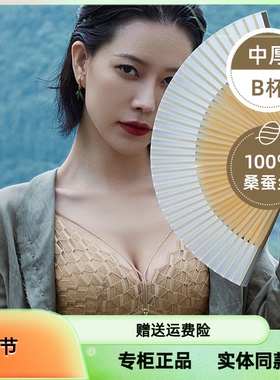 贵夫人桑蚕丝无钢圈中厚B杯聚拢上托调整型内衣女小胸文胸罩1205