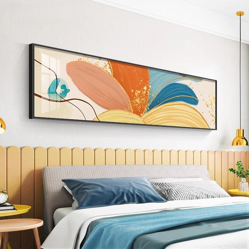 北欧风格装饰画抽象床头植物花卉轻奢卧室挂画小清新简约客厅壁画