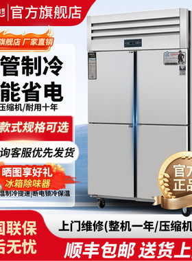 四门冰箱商用立式六门大冰柜玻璃门保鲜柜冷藏冷冻厨房餐厅冷冻柜