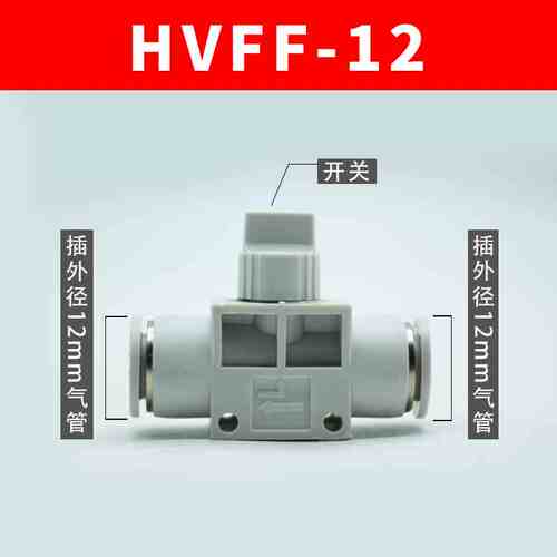 新款HVFF/AHVFF/4/06/08-10-12直插式气管接头塑料手阀管道阀门开