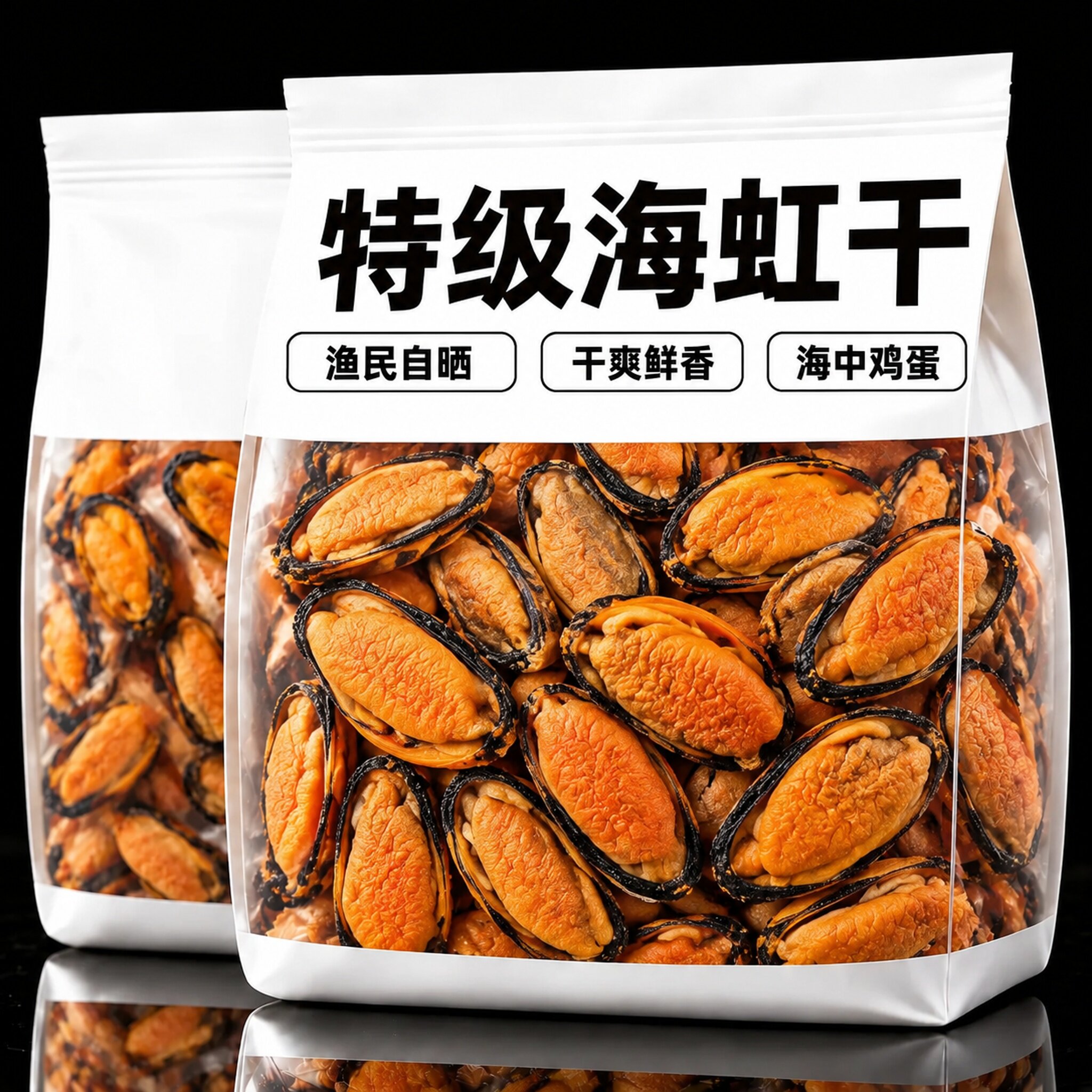 淡菜干货新晒海虹肉干贻贝青口肉山东特产海鲜干货煲汤官方旗舰店