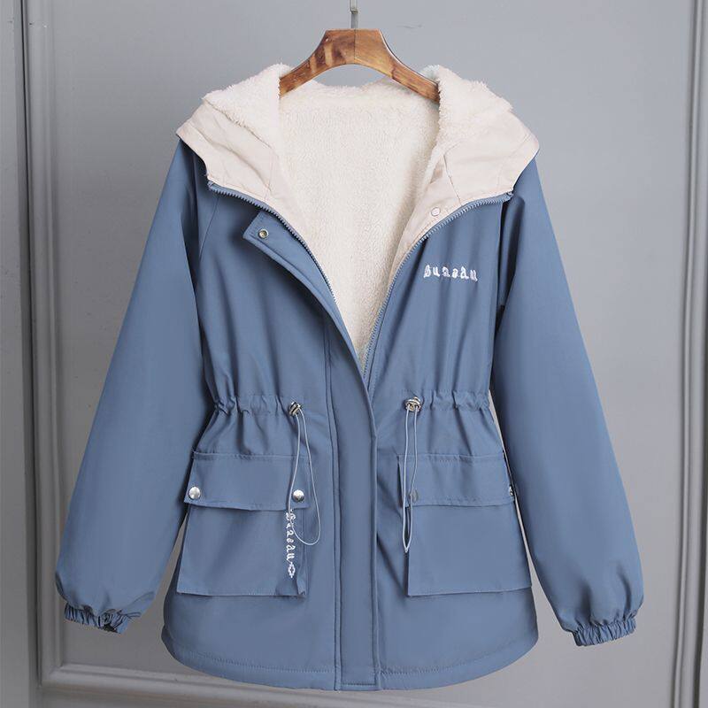 小个子加厚派克棉服女短款2023冬季新款韩版宽松加绒棉衣工装外套