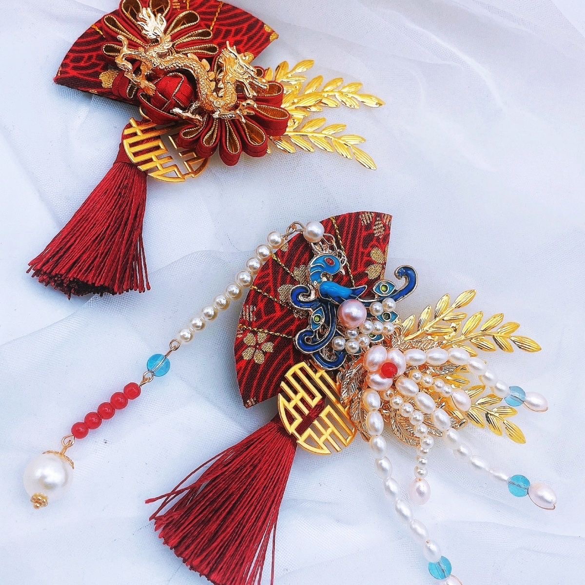 重工中国风秀禾服新郎新娘婚礼龙凤襟花全套家人结婚胸花父母