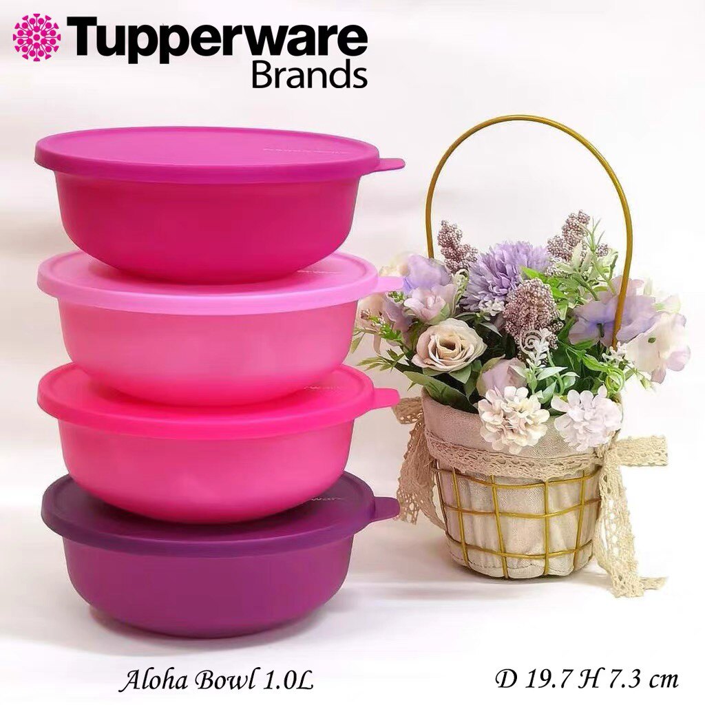 特百惠阿罗哈碗1升紫粉色系 代购