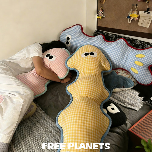 多巴胺鱼骨长条抱枕女生睡觉抱床头靠背枕夹腿靠枕头卧室沙发玩偶